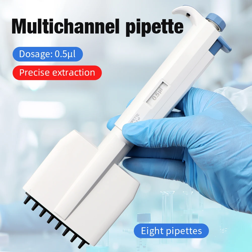 Factory Price 8 Channel Lab Pipette 0.5UL Digital Micro-pipette For Laboratory