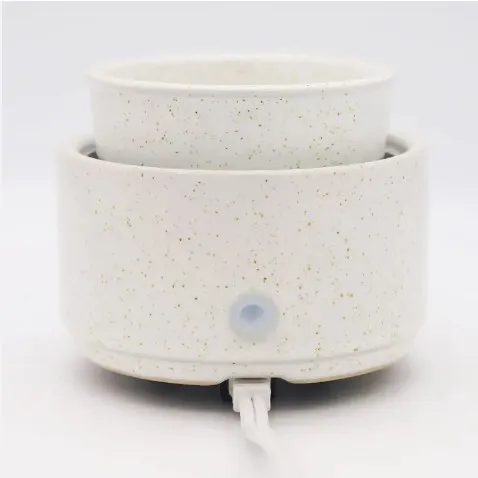 OEM ODM Custom Modern Plate Unique Shaped Ceramic Electric Plug Wax Melt  Wholesale Aromatherapy Burner Jar Candle Warmer