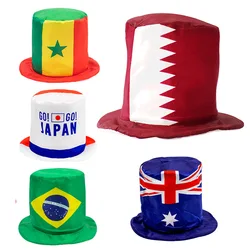 Custom 2022 Qatar World Cup Fans Accessories United States Spain Portugal High Hat Foam Flag Hat Caps Manufacturers