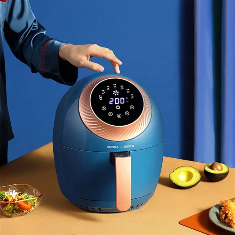 For Restaurants Kitchen Appliances Dropshipping Mechanical Heathing 5 Liter Double Basket Airfryers Electric No Oil Air Fryer