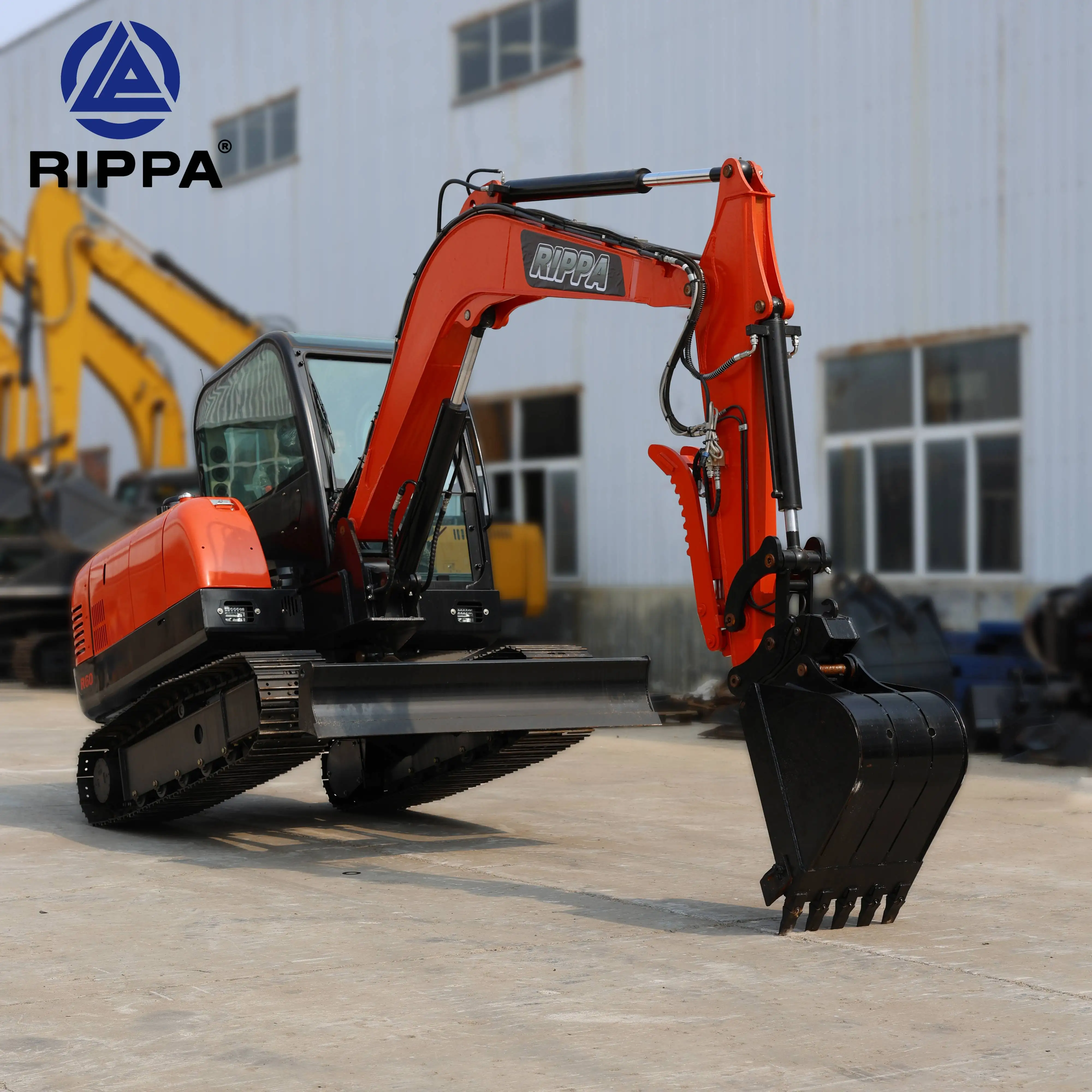 Free Shipping Hot Sale Ce/Epa Best Digger 6 Ton 8 Ton Hydraulic Thumb Crawler Mini Excavator
