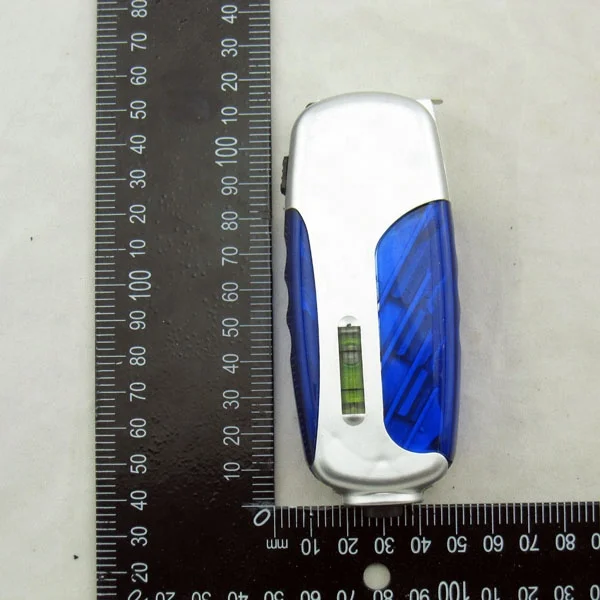 8 in 1 mini multi-funciton screwdriver bit tool kit set with led flash light and level and 1M tape measure