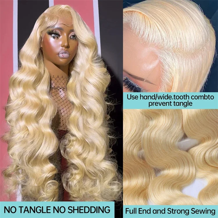 High Quality Vietnamien Human Hair Wigs Vendor, Raw 613 Blonde Color Human Hair 13X4 613 Raw Body Wave Wigs For Women