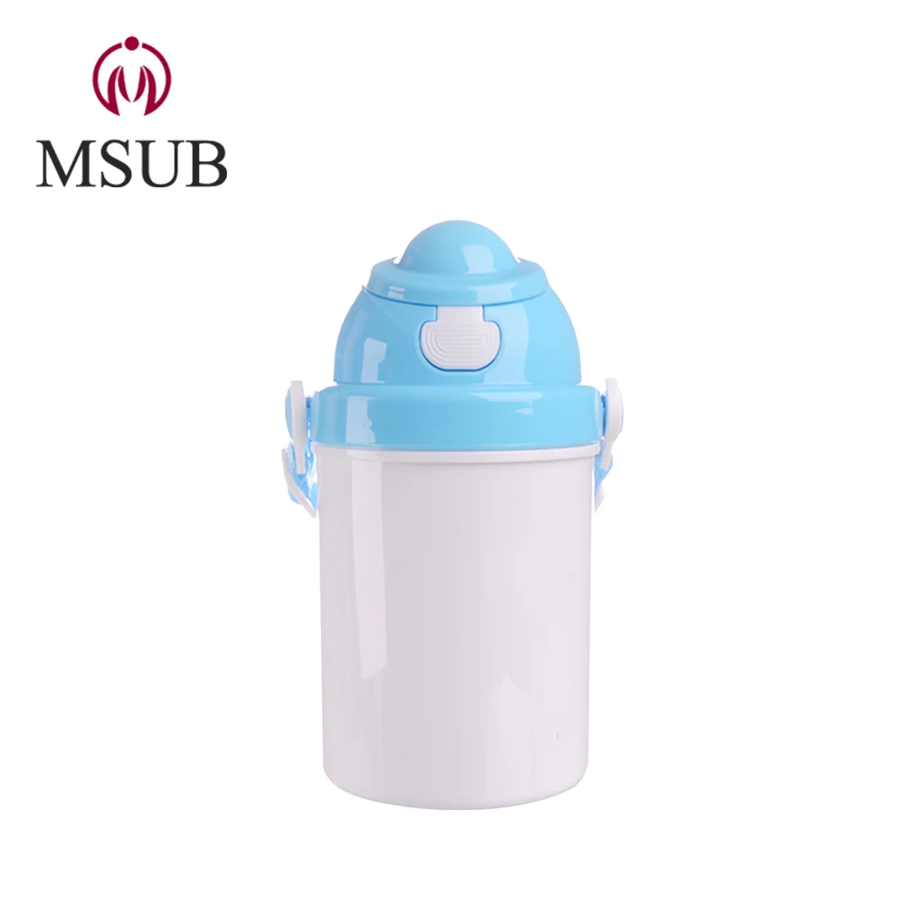 
Safe promotion drinkwares sublimation plastic water bottle for kids with straw lid 