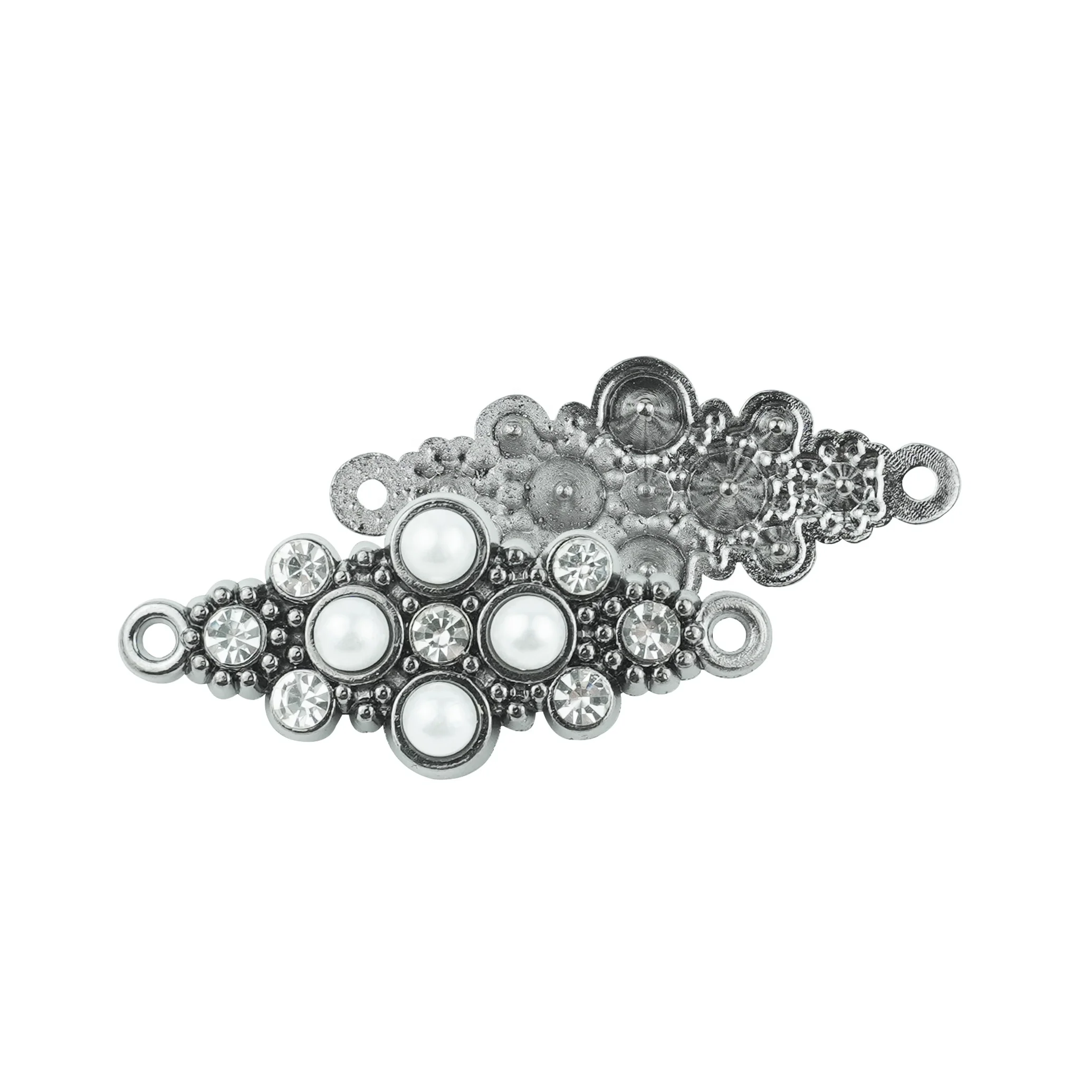 JinYi Hardware Factory OEM ODM Brand Logo Design Zinc Alloy Custom Sewing Rhinestone Garment Metal Label Tag