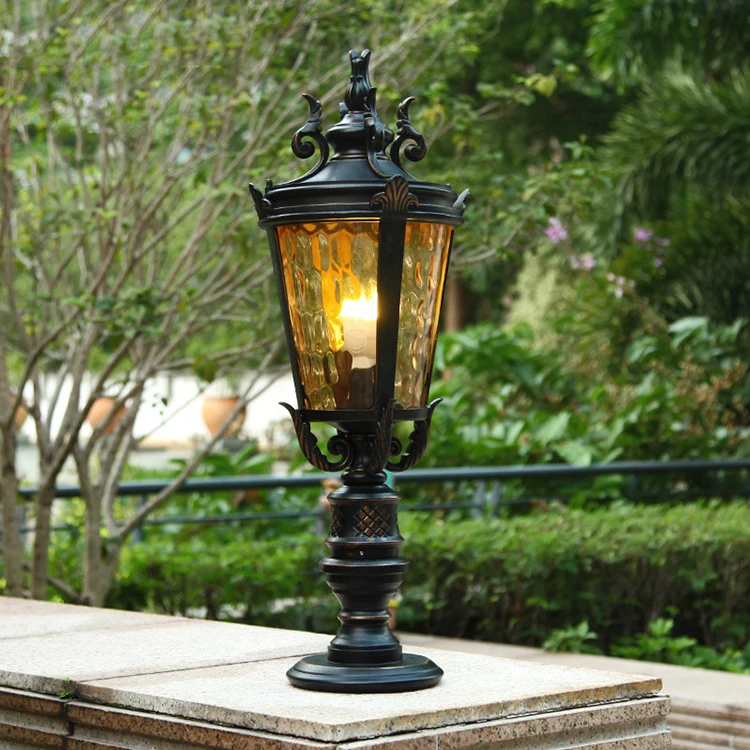 Casa Marseille Outdoor Lantern Pier Mount Fence Post Light Decorative Gate Lamp aluminum Pillar Light Pier Mount outdoor Light