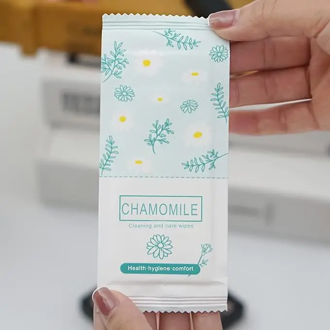 Individually Wrapped Skin Friendly Chamomile Extract Health Care Feminine Hygiene Wipes