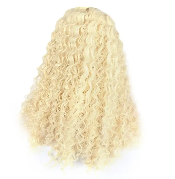 Factory Directly Sale Matte high-tempreture fiber African small curly middle split synthetic hair wig 22ingh 260grams