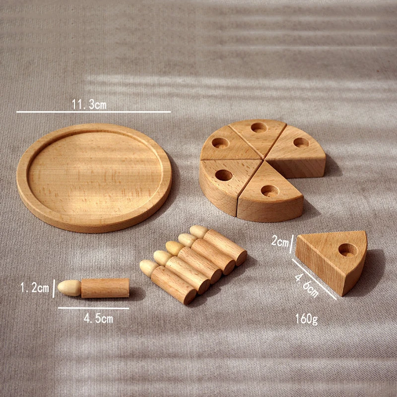 Деревянный игрушечный торт Монтессори на день рождения со свечами, детский игровой домик, имитация торта, игрушечный набор