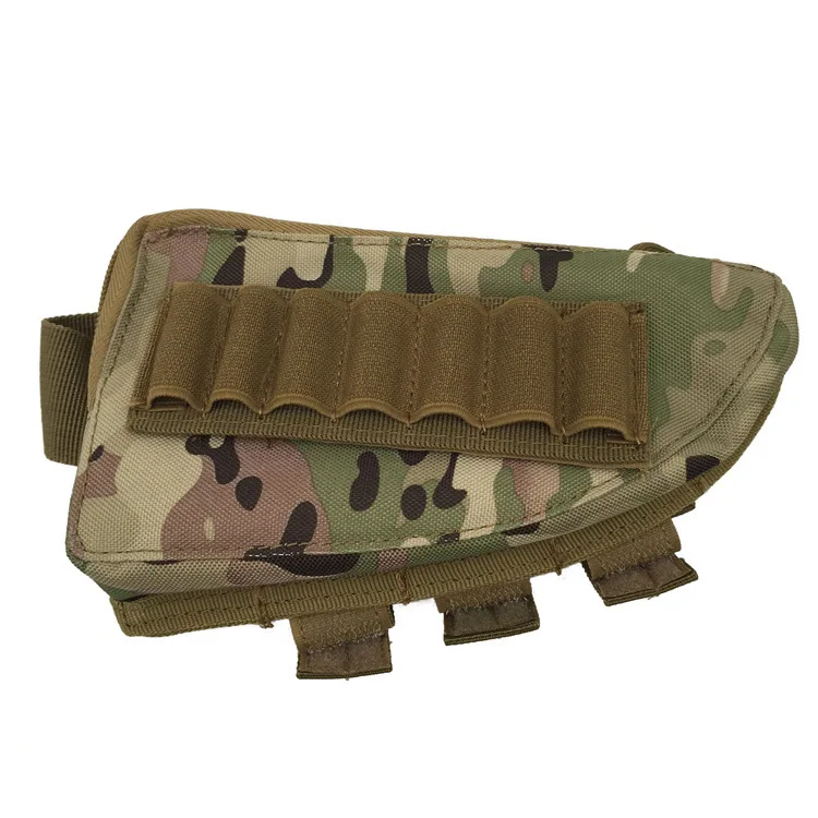 Hunting Pouch 7 Shells Butt Stock Shell Cartridge Holder Ammo Carrier Tactical Pouch