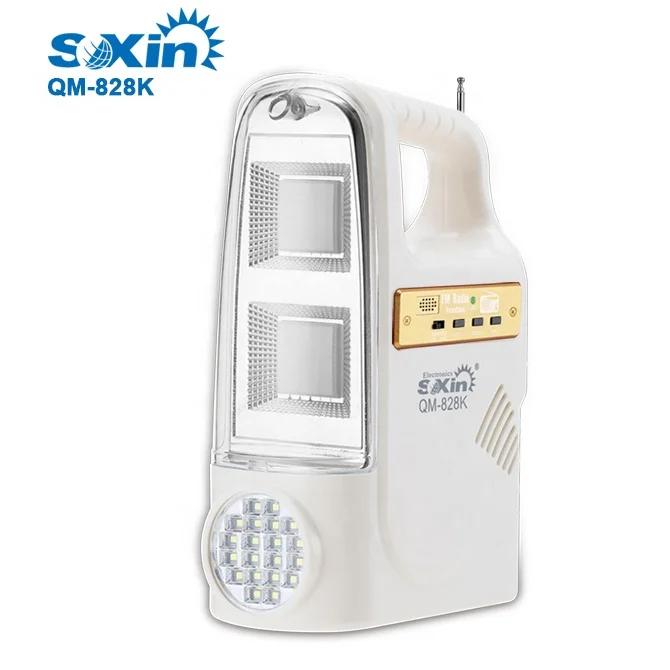 
brightness smd led solar rechargeable light lantern emergency light with fm radio 