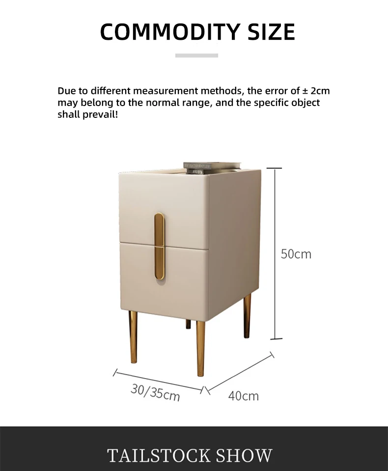 Wooden Bedside Cabinet Table Bedroom Nordic Bedside Creative Smart Nightstand Side Table With Wireless Charging