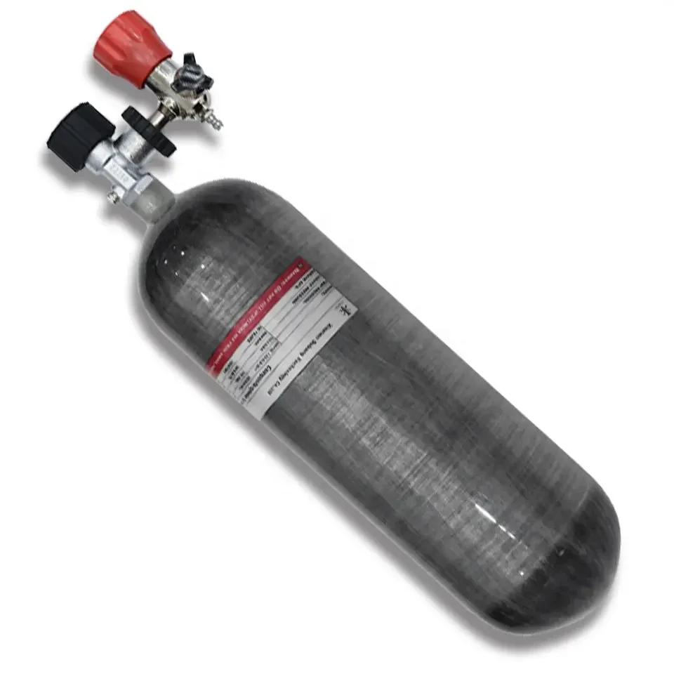 GP 6.8L High Performance 30mpa 310bar 4500psi Outdoor Paintball Carbon Fiber Gas Tank With HPA Fill Station Black Transfer Valve