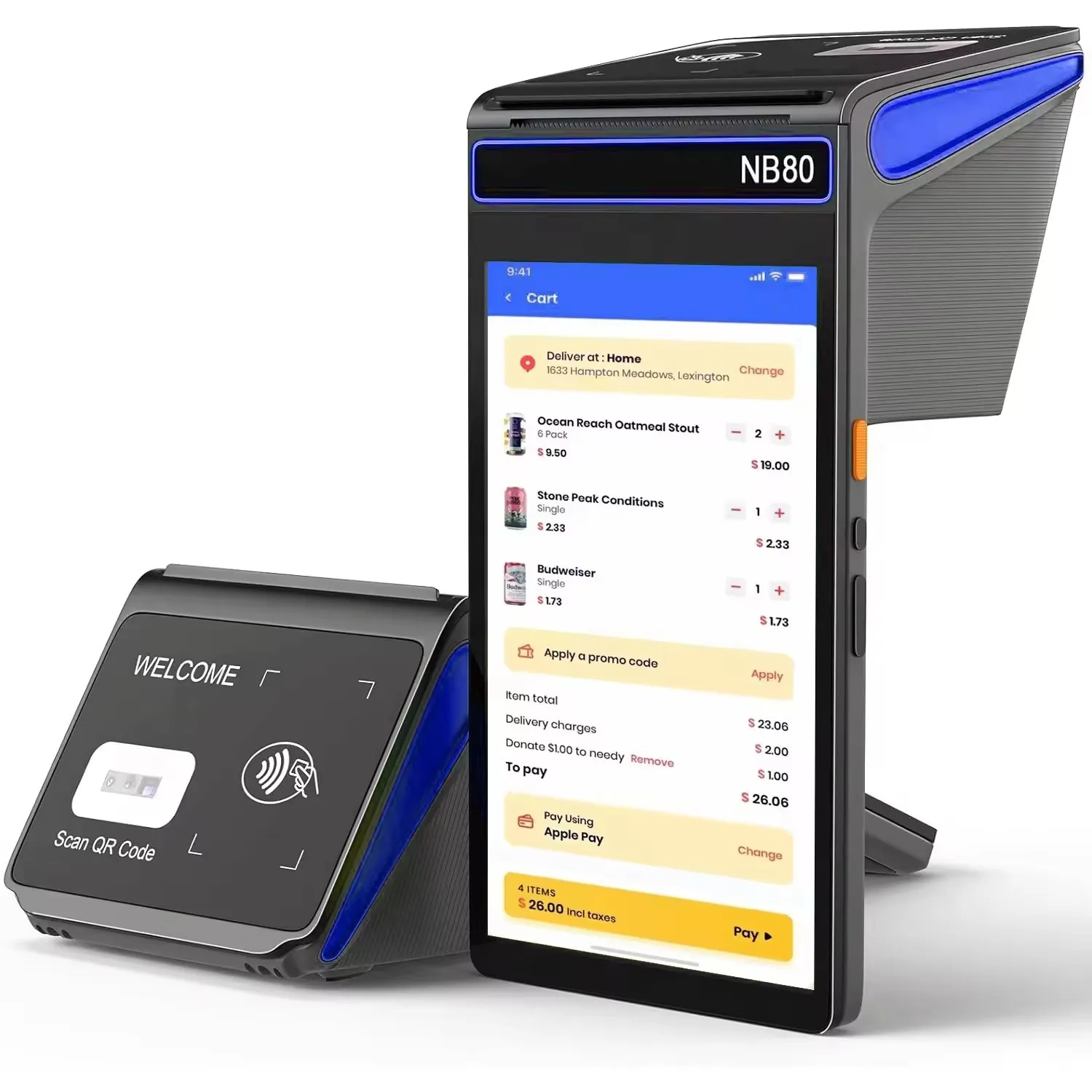 Factory cheap oem offline 80mm printer payment mini android all in one touch screen tablet pc pos machine retail pos system