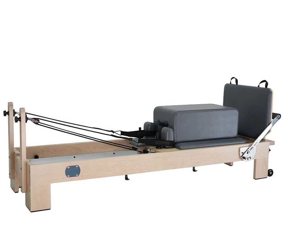 Customized 5 springs with 3 layer hanger SRP01PM White Maple Wood Reformer Pilates Equipment with box and jump board