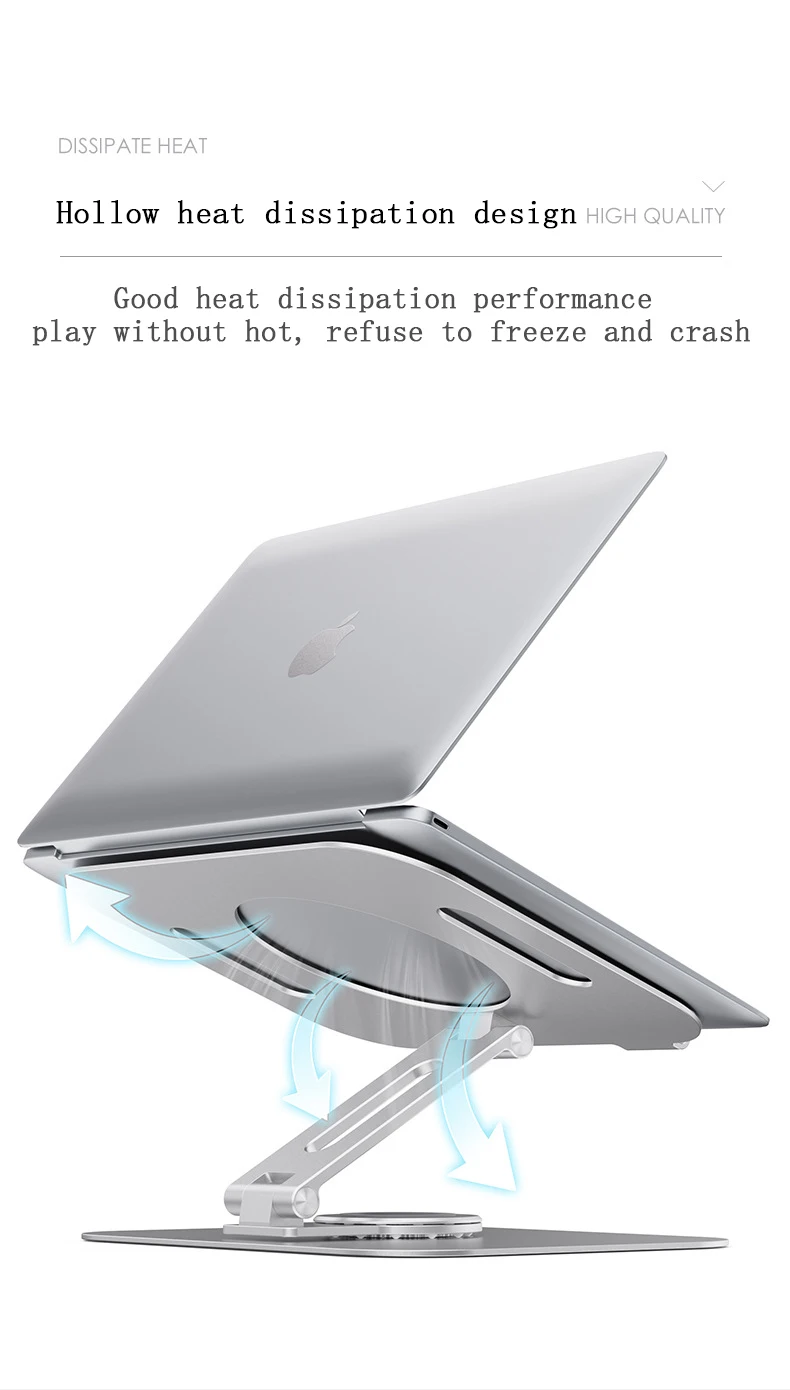 Great roc notebook riser laptop stand with phone holder for computer tablet 3 in 1 creative alloy laptop cooling stand