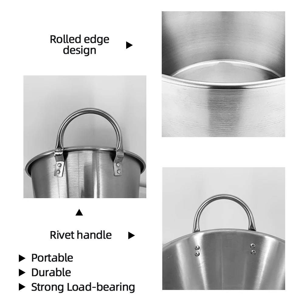 Factory Supply Custom Full Sizes Mexican Pot Cazos De Cobre Stainless Steel Concave Cazo