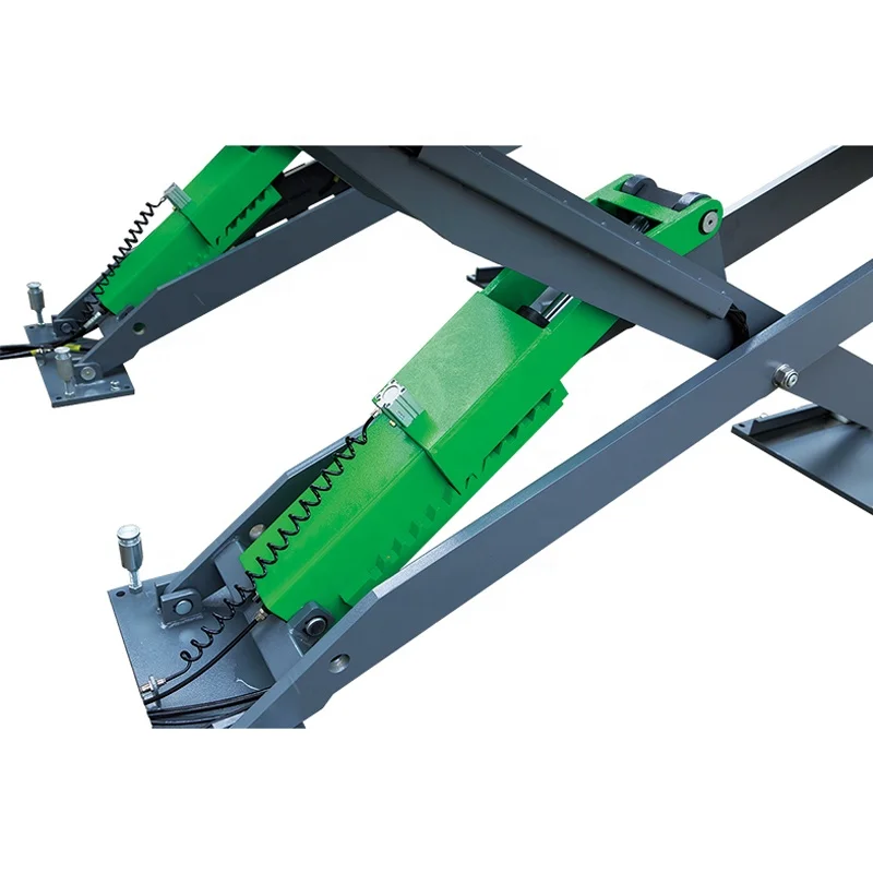 4 t capacity four cylinders full rise on ground wheel alignment scissor car lift with mobile turn plate