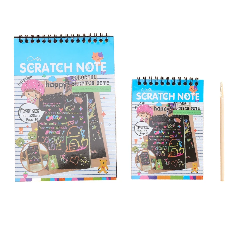 Magic Rainbow Scratch Art Paper Sets Kindergarten Educational DIY Graffiti Scratch Painting Coloring Book for Kids Drawing Toy