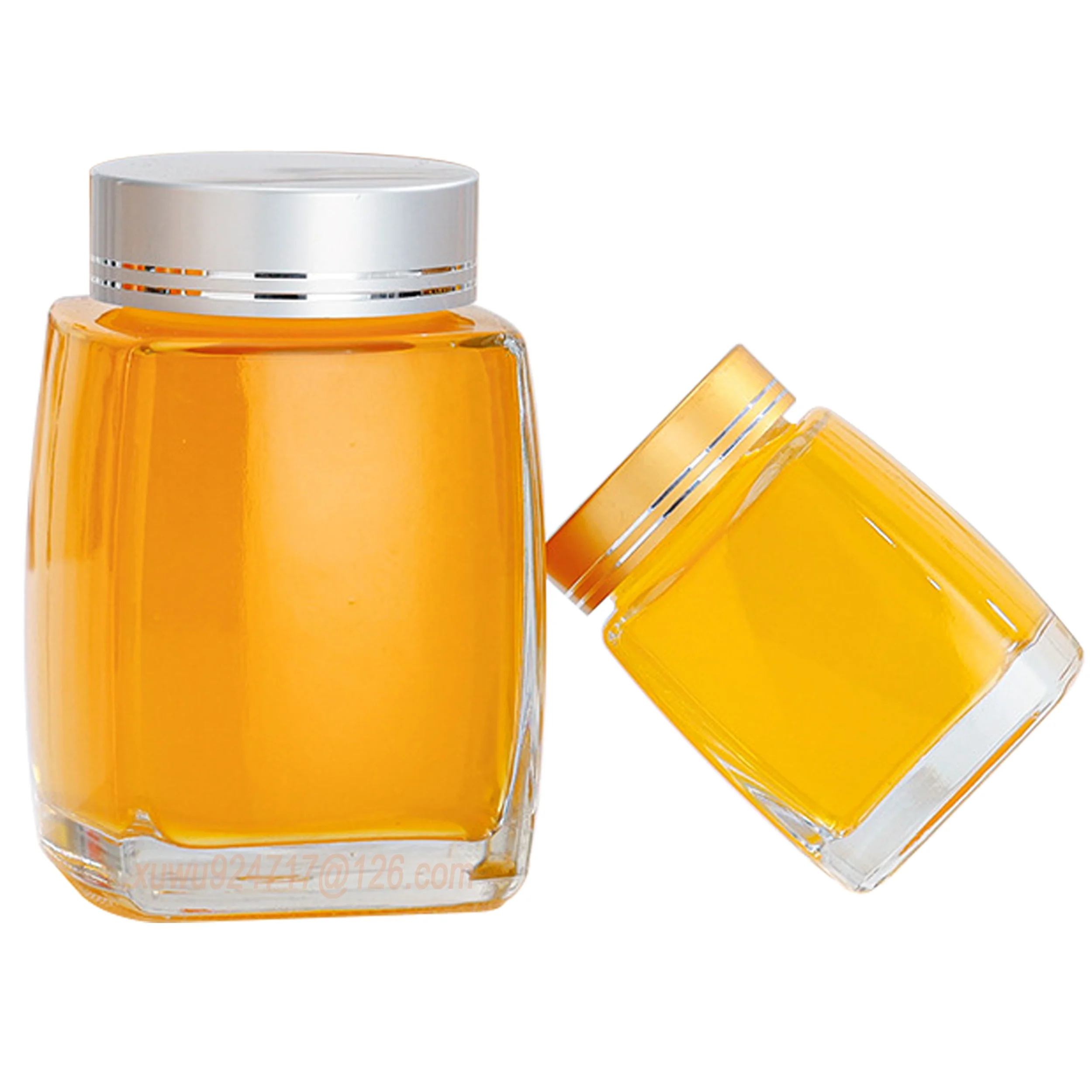 Hot Sell Fruit Juice Glass Storage Bottle Food Grade Empty Honey Jars  Bee Honey Glass Jar with Stirring Rod