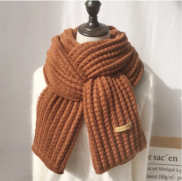 2023 пользовательские зимние теплые простые вязаные шарфы