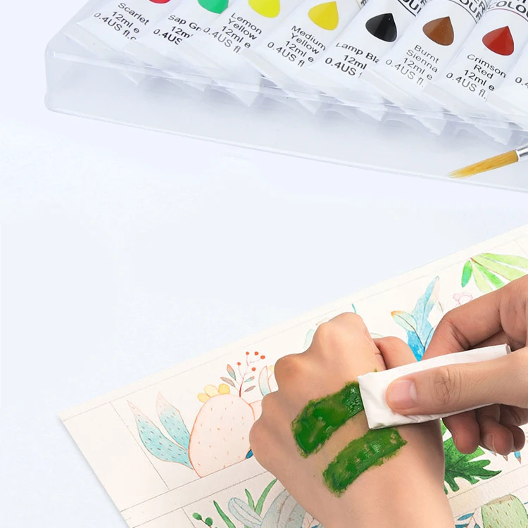 Yalong New Design Hot-sale Watercolor Customize Student Art Supplies Water Color Painting Set For Kids