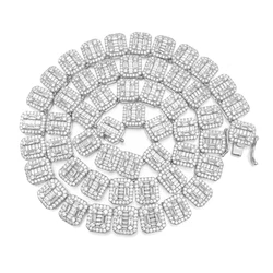 GRA Certificate VVS Moissanite Diamond 8MM Round Edged Hip Hop Iced Out Jewelry Cuban Link Chain Necklaces