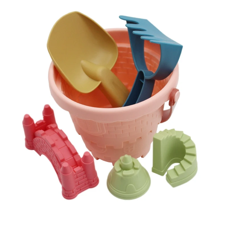 New PP Plastic Summer Toy Beach Suit Bucket and Spade Sets on The Beach for Entertaining Kids Unisex