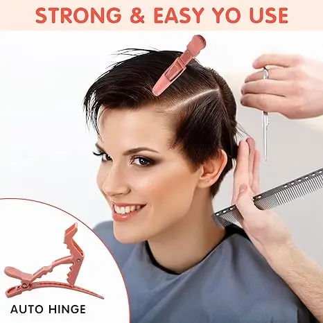 Custom LOGO Professional Wholesale Luxury Alligator Clips for Hair Cutting Salon Hair Clip