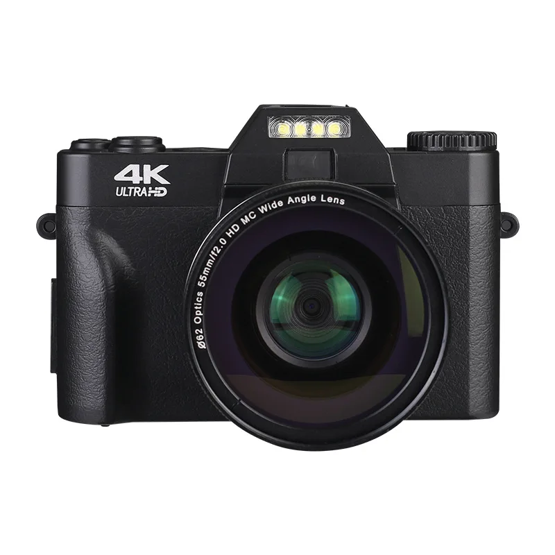 Дешевая цифровая фотокамера 4K, 3,0 дюймовый сенсорный экран, 48 МП, 16 x цифровой зум, автофокус, видеокамера для прямой трансляции