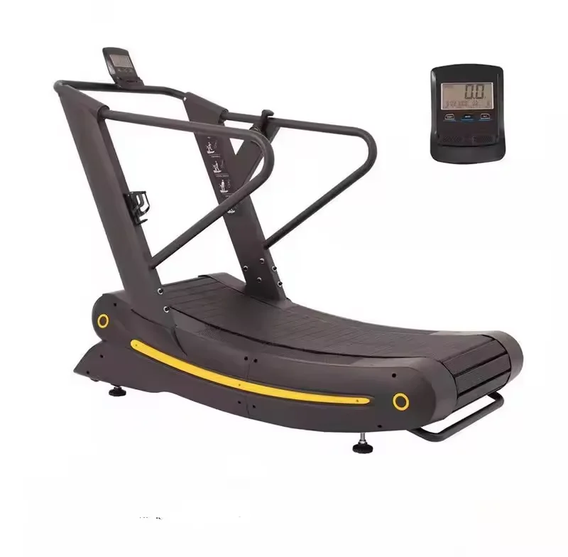 Factory gym fitness self generating running machine assault air runner unpowered commercial curved treadmill with resistance