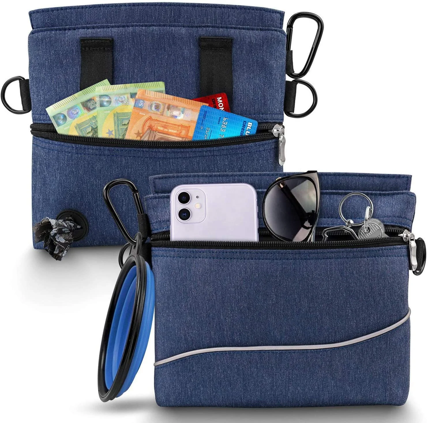 Wholesale Large Capacity Durable Dog treat bag with magnetic closure dog treat pouch dog training bag