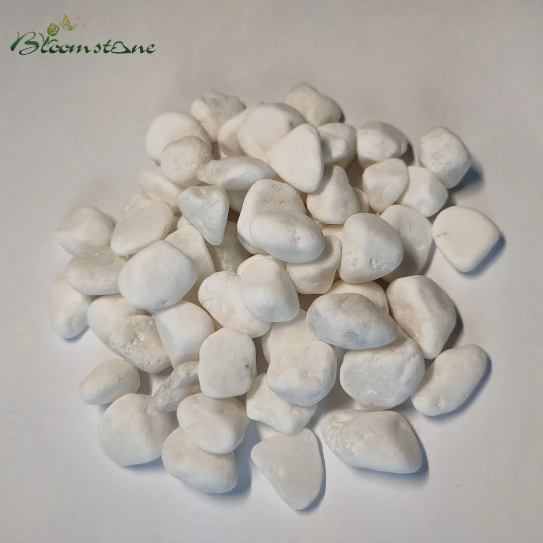 Washed Milkly White Pebble Stone for garden