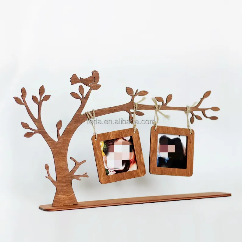 Plywood Family Tree wooden Photo Frame for family living room and bedroom decoration