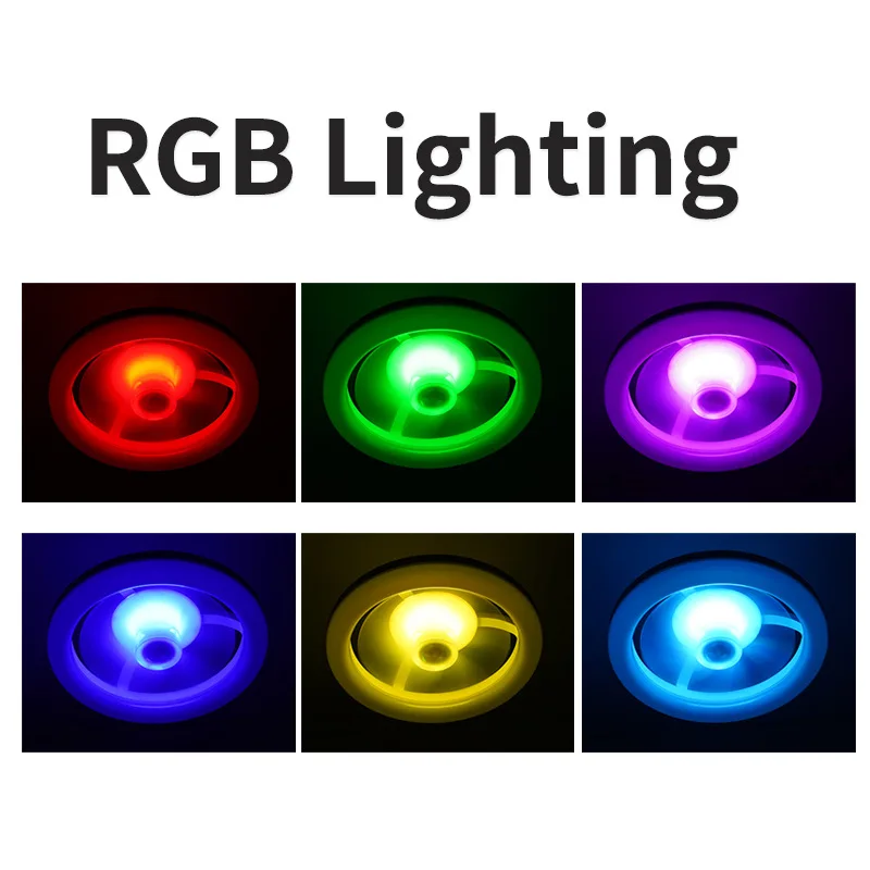 30 Вт 40 50 RGB светодиодный вентилятор с подсветкой E27 E26 3CCT Диммируемый потолочный 3 скоростями безблочный пультом дистанционного управления