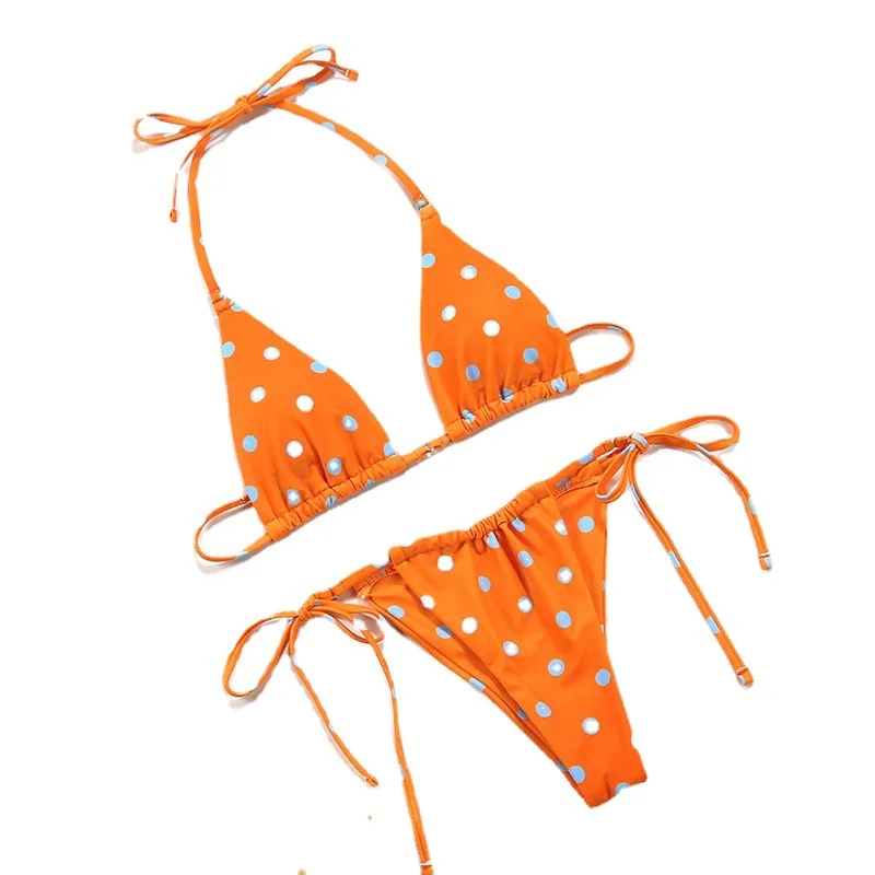 OEM High Quality Two Pieces Sexy Suits Bikini Women Ladies Floral Pattern Swimwear Bikini