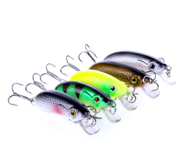 HAWKLURE Rock Crank Lure Hard Bait 5cm/7g Plastic Fat Man Hard Bait Simulation Bionic Bait Sea Fishing Luya 10 colors
