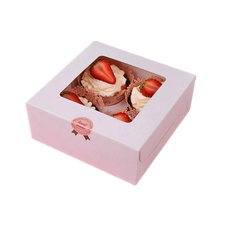 Wholesale Cheap Custom Printed Logo Sushi Packaging Box Take Away Birthday Cake Gift Box Packaging With Window