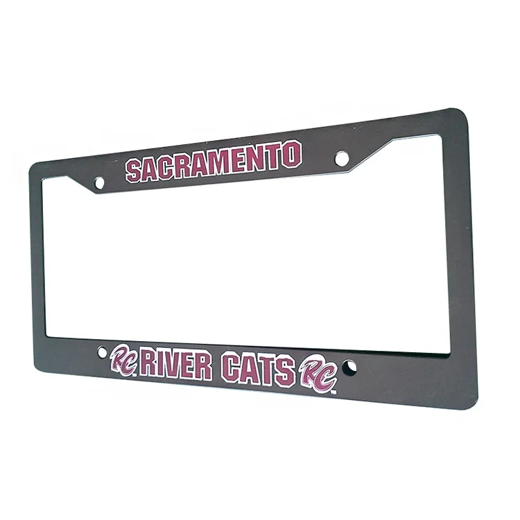 Jutien matt black powder coating US standard license plate cover