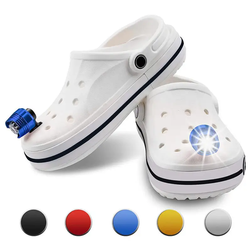 Shoes Headlights Rechargeable Led Light Shoe Charms For Clog Charms Headlight For clog Blue Headlights Solar
