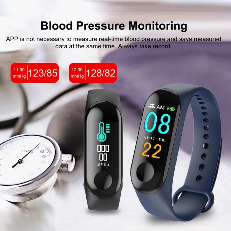 
Smartwatch 2021 M3 Smart Band Fitness Tracker Smart Bracelet Wrist Watch Band M3 