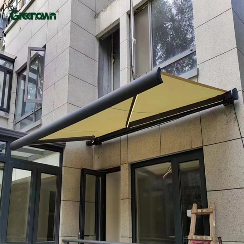 3x3 3x4 4x4 4x6 Outdoor and aluminum retractable awning wall mounted full cassette awnings canopies for home