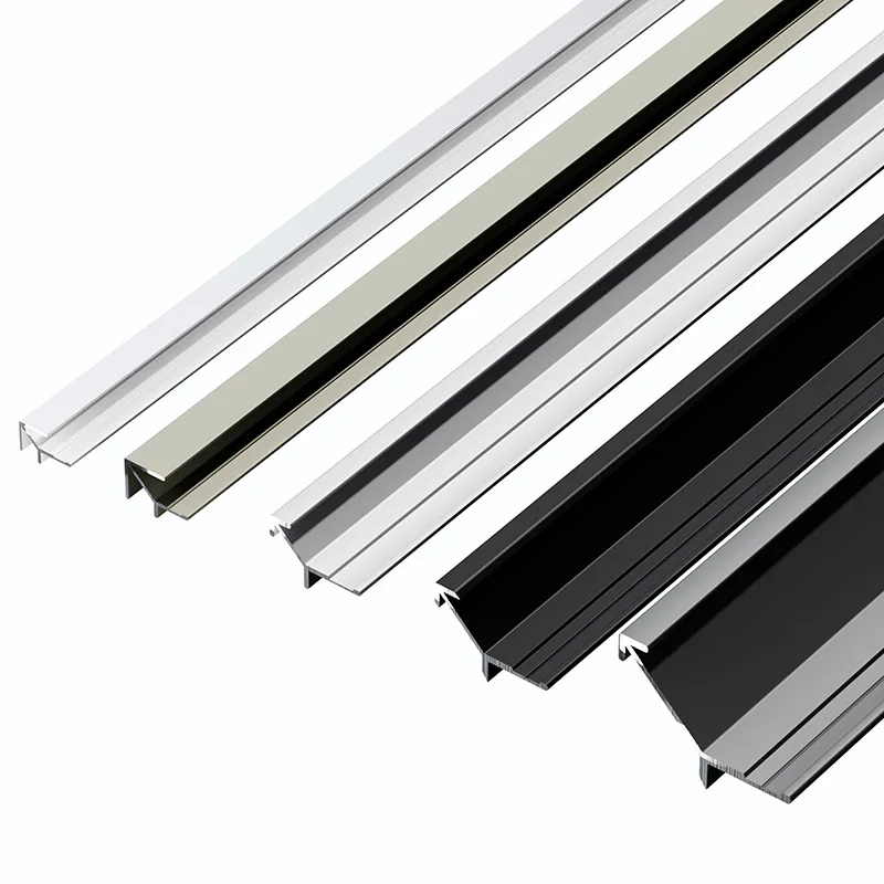 18mm fireproof aluminum transition wall edge profiles sharp outside corner closing strip for wood veneer wall panel