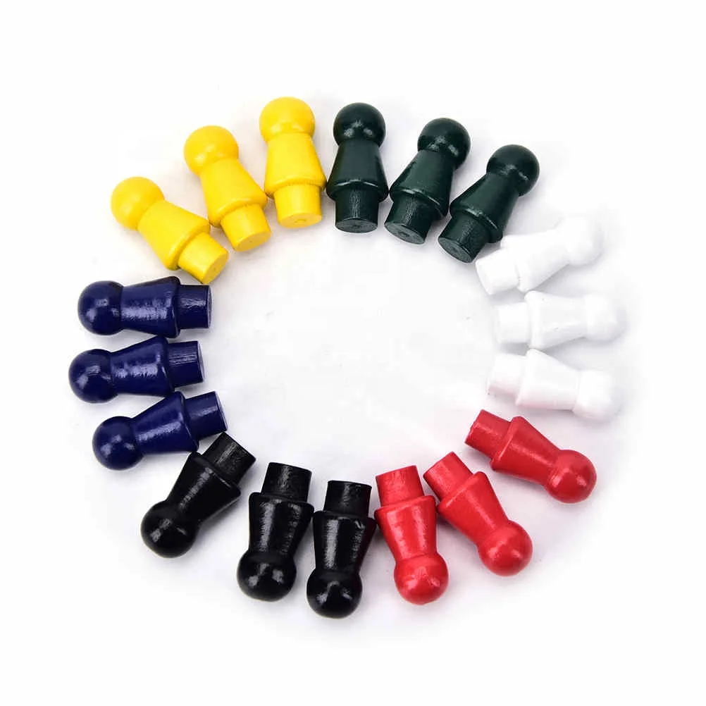 Новые китайские шашки детали для игр шесть цветов деревянные замена