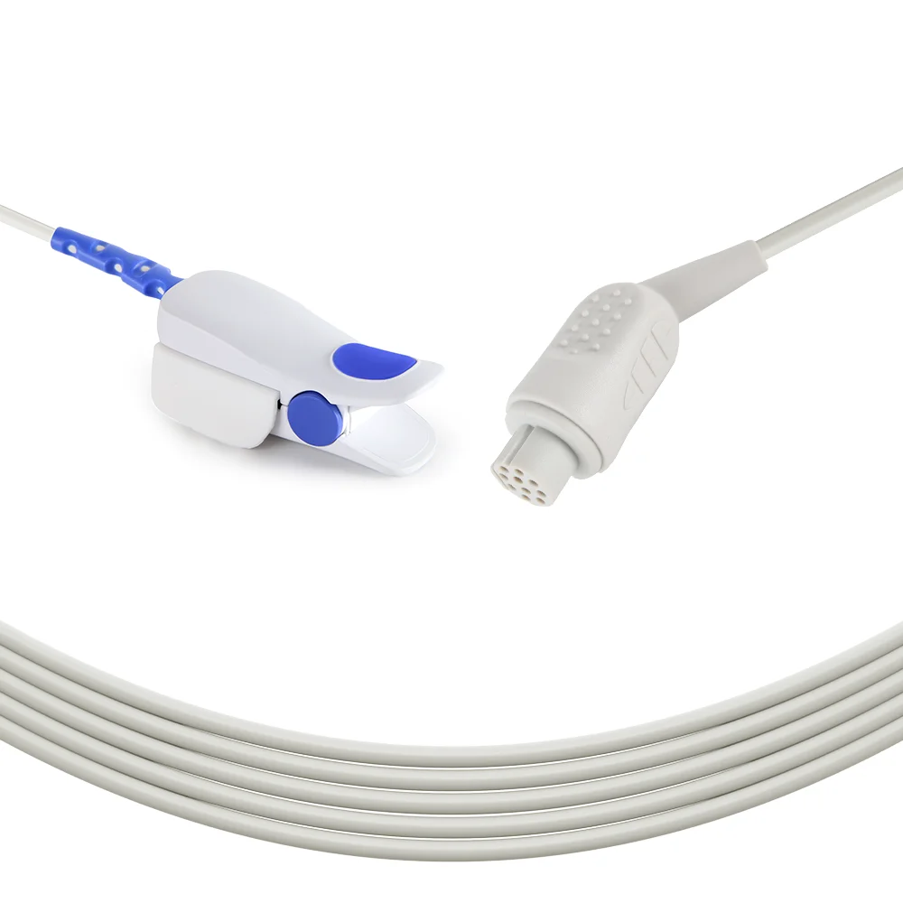Datex Ohmeda AS/3 CS/3 совместимый взрослый зажим для пальца Spo2 сенсор 10-контактный разъем кабельный датчик