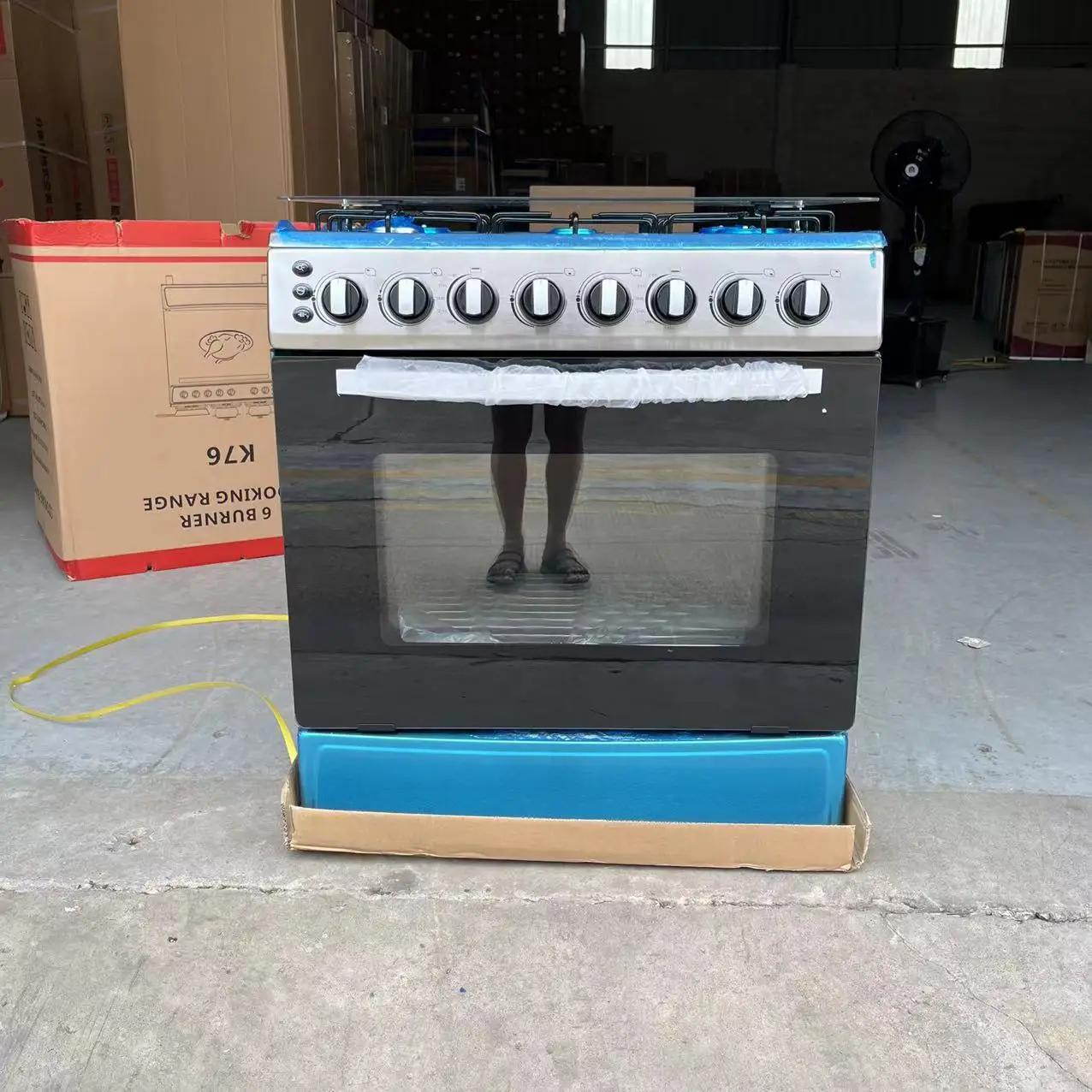 Горячая распродажа 6 горелок газовый звонок с духовкой газовая плита коммерческая электрическая настенная печь оптовая цена