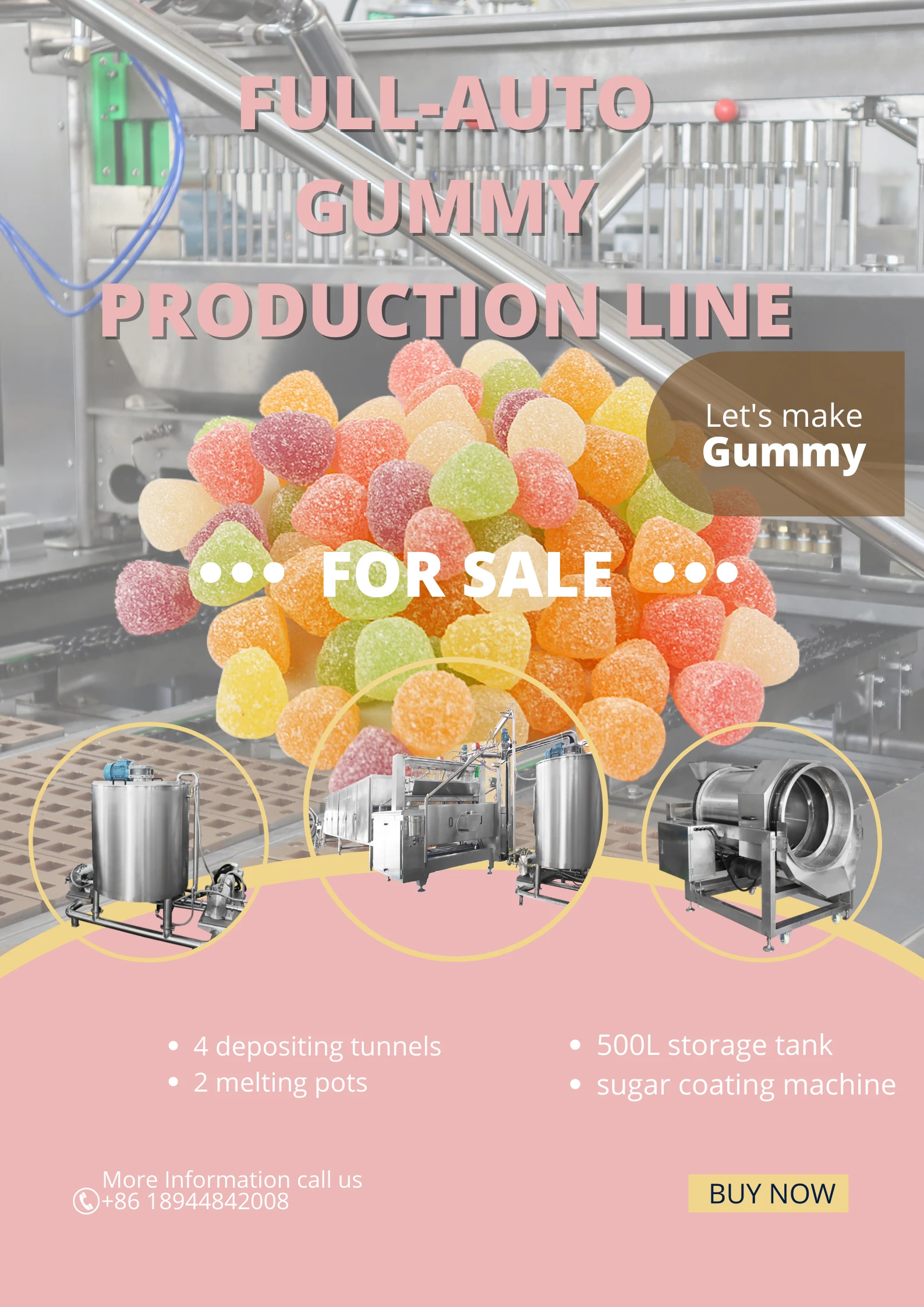 wholesale antiderapant vitamin vegan gummy snake edible making machine starch mould supplement manufacturer steam jet cocker