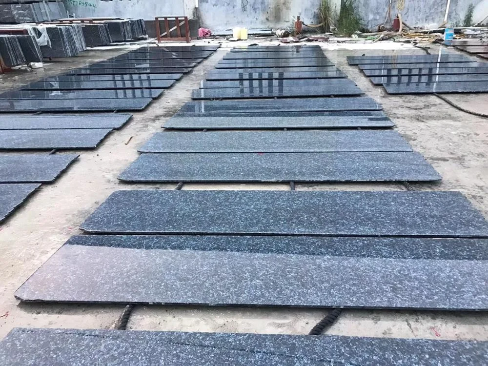 Norway Polished natural Emerald green pearl  Granite stone,emeral green marble for Kitchen countertop