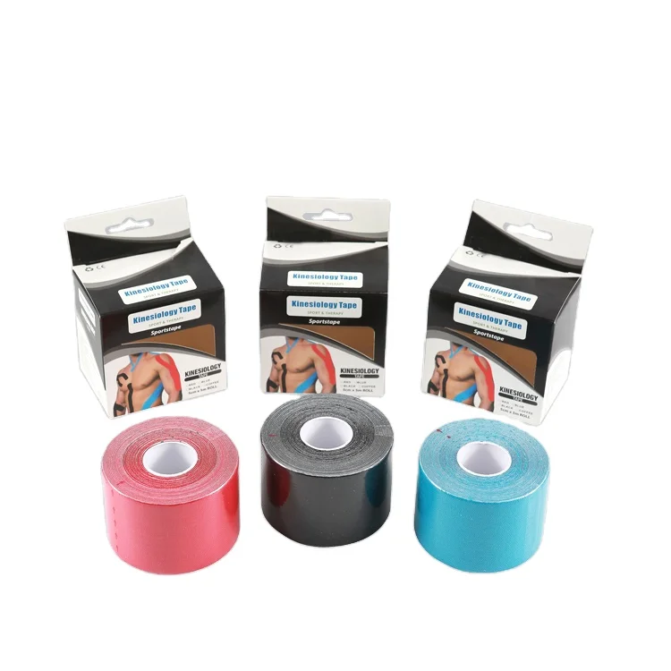 Кинезиологическая лента, хлопковая спортивная лента, высокоэластичная когезионная бандажная спортивная лента