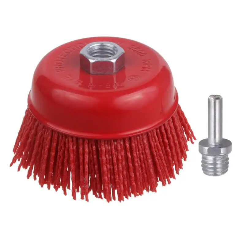 Hot Selling 4 Inch Red Color Abrasive Filament Nylon Cup Brush for Wood Polishing